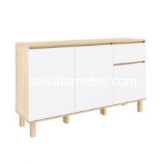 Multipurpose Cabinet  Size 120 - Garvani MONA SB 120 / White - Sonoma Light 